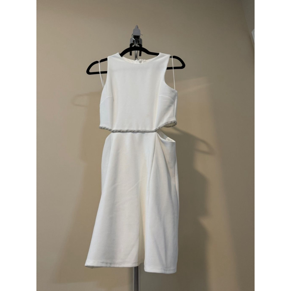 Women's Topshop White Cutout Dress Size US 6